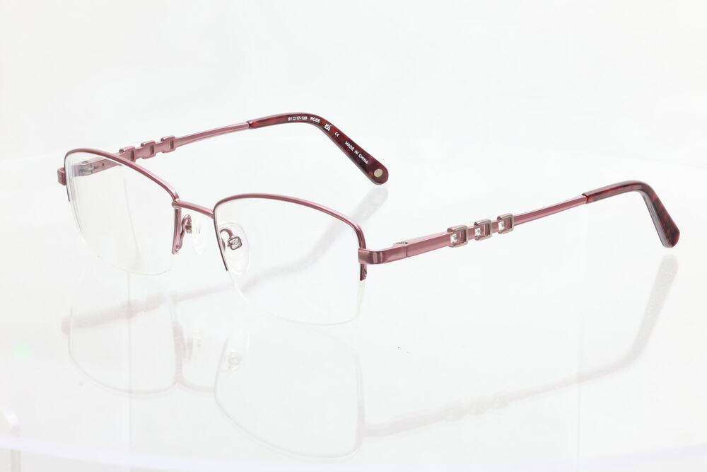 Bulova Titanium Missoula 51-17-135mm Rose Eyeglass FRAMES ONLY - GOOD CONDITION